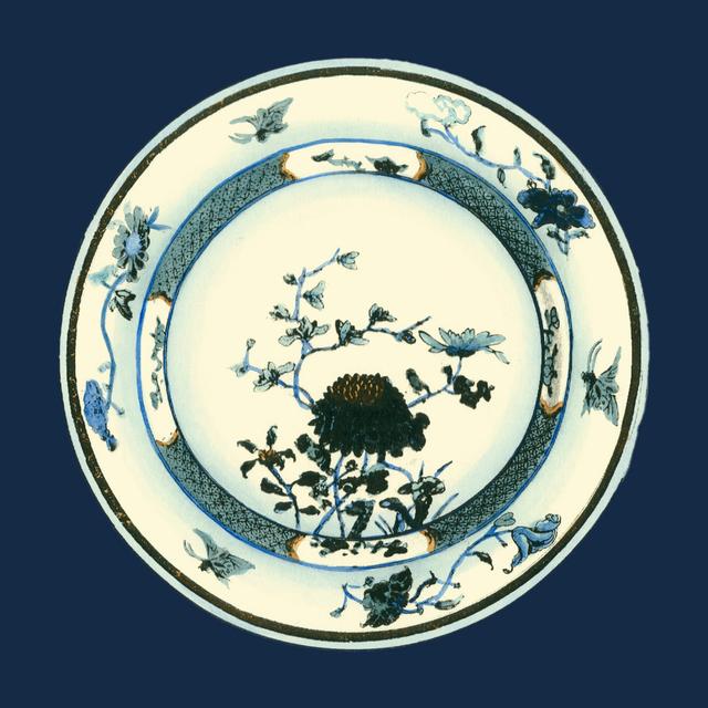 Porcelain Plate III by Vision Studio - Wrapped Canvas Print Marlow Home Co. Size: 76cm H x 76cm W x 3.8cm D on Productcaster.