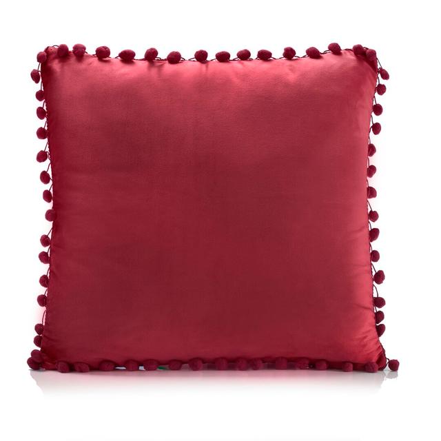 Kaiya Square Scatter Cushion Cushion With Filling Fairmont Park Colour: Burgundy on Productcaster.