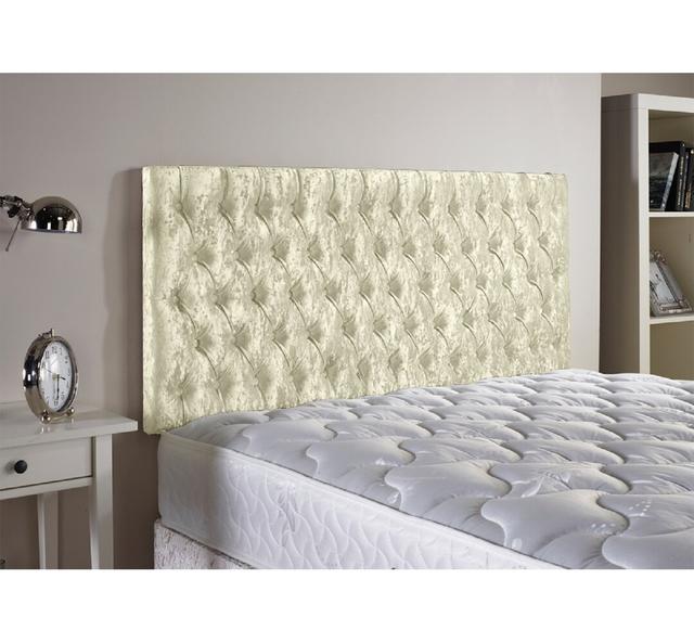 Shaw Upholstered Headboard Rosdorf Park Size: Small Double (4'), Colour: Cream on Productcaster.