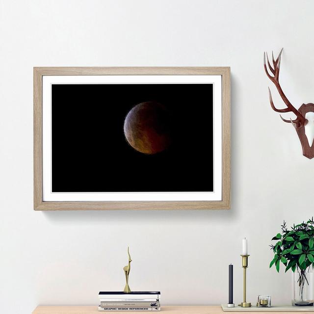 Total Lunar Eclipse - Picture Frame Painting Print East Urban Home Frame Option: Oak Framed, Size: 27cm H x 36cm W x 2cm D on Productcaster.