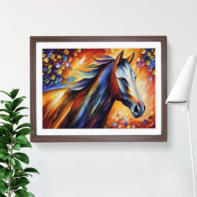 Horse Vol.4 Abstract - Picture Frame Graphic Art Metro Lane Size: 34cm H x 46cm W x 2cm D, Frame Colour: Walnut Framed on Productcaster.