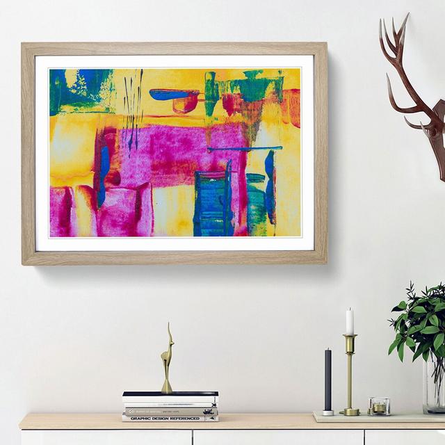 Abstract Art Painting Vol.155 by S.Johnson - Picture Frame Painting Print East Urban Home Size: 27cm H x 36cm W x 2cm D, Frame Option: Oak Framed on Productcaster.