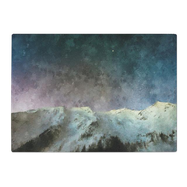 The Zillertal Alps in Italy Painting Chopping Board East Urban Home Size: 0.4cm H x 28.5cm W x 39cm L on Productcaster.