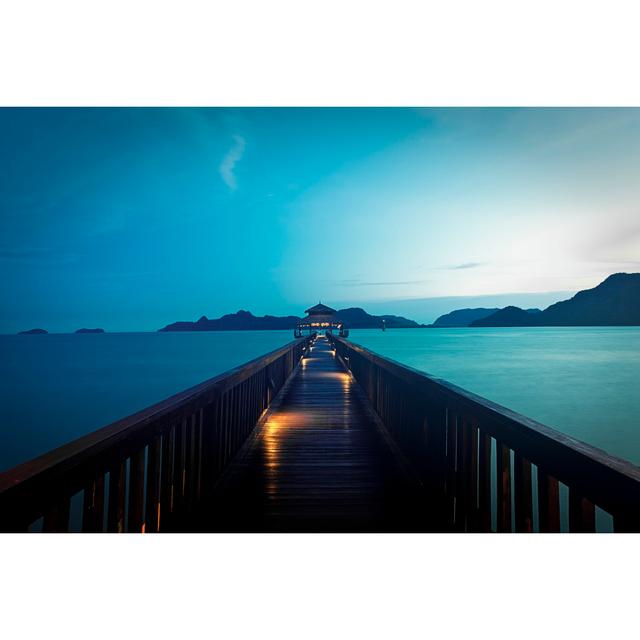 Jetty In Paradise by 35007 - Wrapped Canvas Print Latitude Run Size: 20cm H x 30cm W x 3.8cm D on Productcaster.