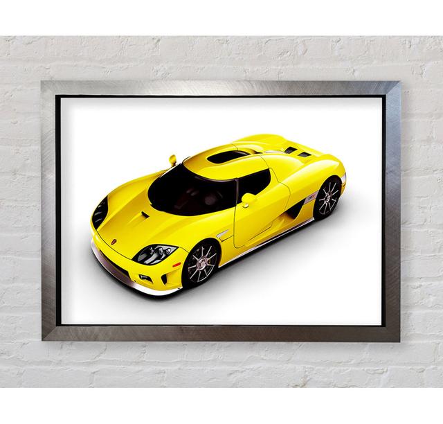 Yellow Keonigsegg - Single Picture Frame Art Prints Bright Star Size: 100cm H x 141.4cm W on Productcaster.