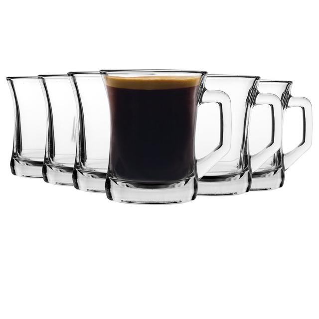 LAV - Zen+ Glass Coffee Mugs - 225ml LAV Set Size: 6 on Productcaster.