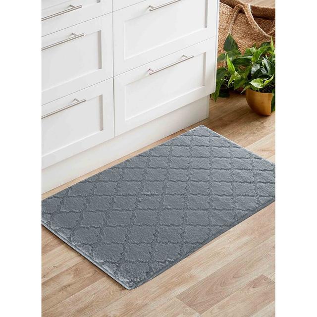 Butcher Door Mat Etta Avenue Mat Size: 0.9cm H x 80cm W x 150cm L, Colour: Dark Grey on Productcaster.