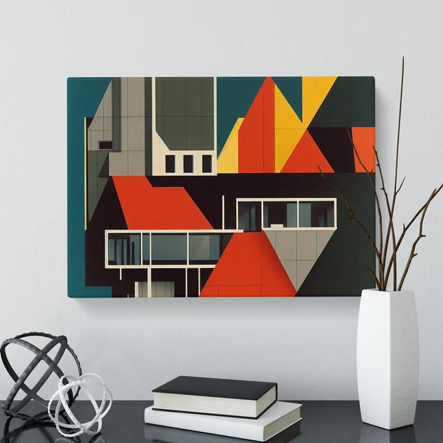 Bauhaus Architecture Vol.4 Abstract - Wrapped Canvas Print George Oliver Size: 50cm H x 76cm W x 3cm D on Productcaster.