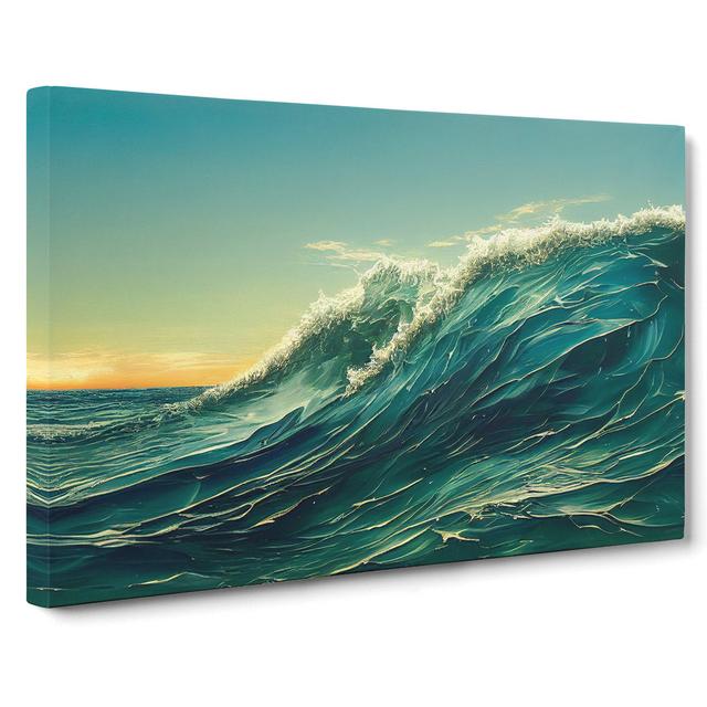 Ocean Wave Sunrise Vol.2 House of Hampton Size: 35cm H x 50cm W x 3cm D on Productcaster.