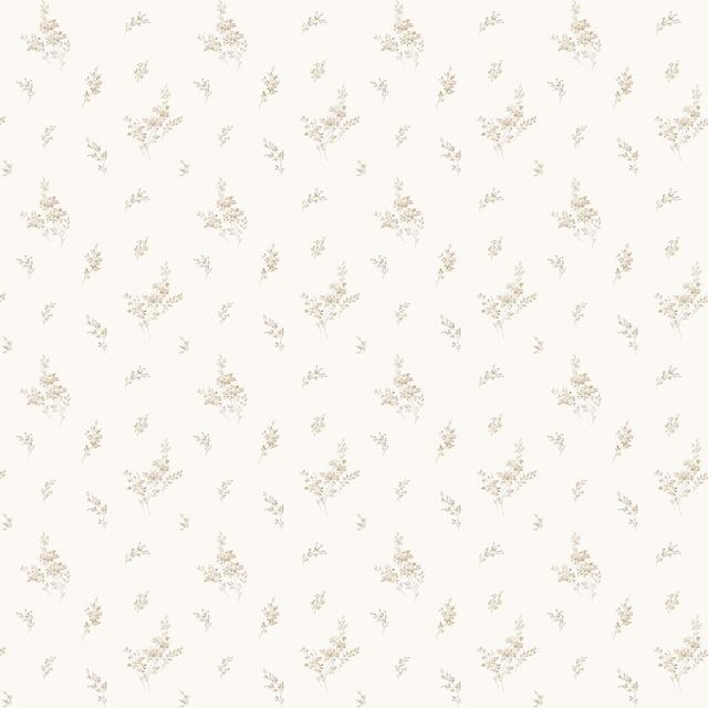 Saroyan 10m x 53cm Matt Wallpaper Roll Lily Manor Colour: Brown/White on Productcaster.