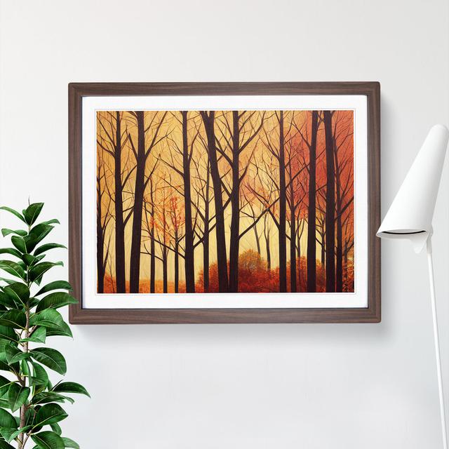 Hypnotic Autumn Forest - Picture Frame Graphic Art Alpen Home Frame Colour: Walnut, Size: 25cm H x 34cm W x 2cm D on Productcaster.