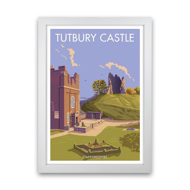 Tutbury Castle by Stephen Millership - Print on Canvas Rosalind Wheeler Format: White Framed Paper, Size: 34cm H x 25cm W x 3cm D on Productcaster.