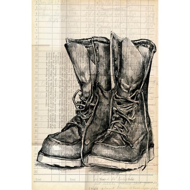 Boots On The Ground II by Jennifer Paxton Parker - No Frame Print on Canvas Borough Wharf Size: 76cm H x 51cm W on Productcaster.