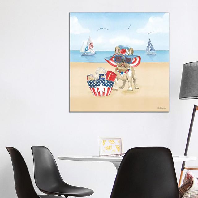 Summer Paws Patriotic IV Happy Larry Size: 93.98cm H x 93.98cm W x 1.905cm D on Productcaster.