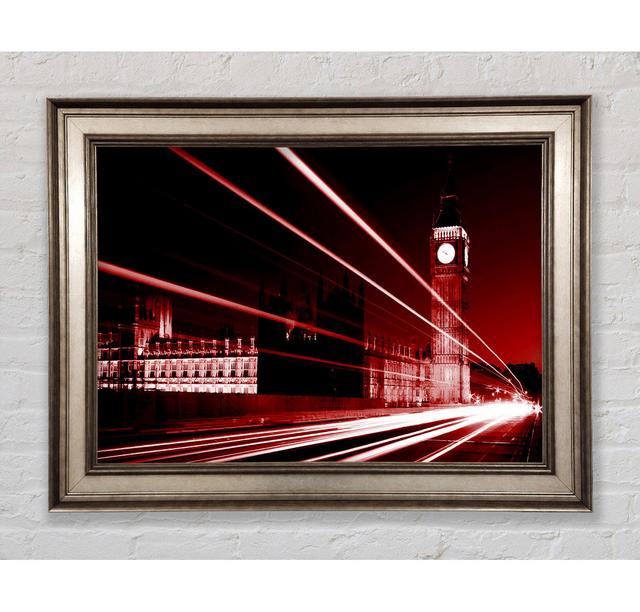 London Big Ben City Lights Red Framed Print Bright Star Size: 42cm H x 59.7cm W on Productcaster.