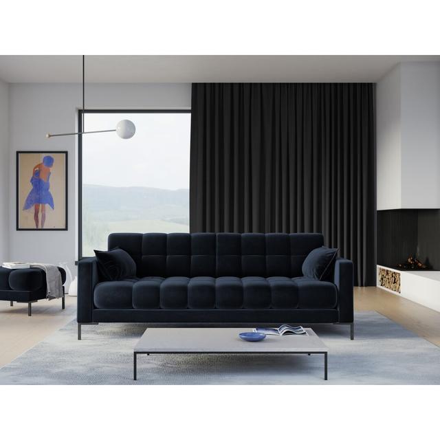 Sofa Dyson Etta Avenue Polsterfarbe: Dunkelblau, Farbe der Beine: Schwarz on Productcaster.