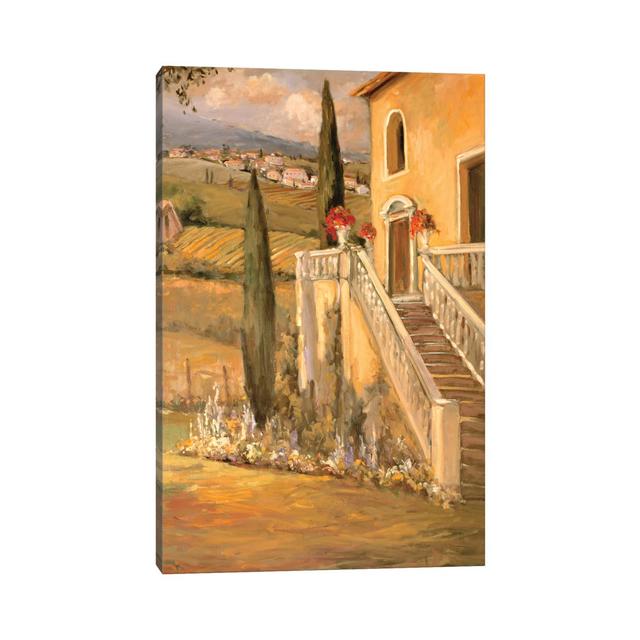 Italian Villa II by Allayn Stevens - Wrapped Canvas Painting Brambly Cottage Size: 45.72cm H x 30.48cm W x 1.905cm D on Productcaster.