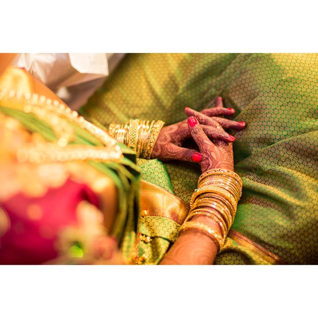 Indian Bride Hands - Wrapped Canvas Print Latitude Run Size: 20cm H x 30cm W x 3.8cm D on Productcaster.