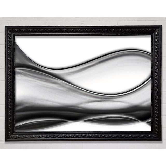 Grey Swirls Framed Print Ivy Bronx Format: Black / Gold Framed Paper, Size: 59.7cm H x 84.1cm W x 3cm D on Productcaster.