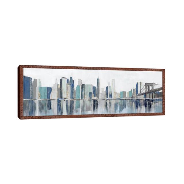 Empire Dreams by Isabelle Z - Panoramic Painting Print on Canvas Ebern Designs Format: Classic Brown Wood Framed, Size: 50.8cm H x 152.4cm W x 3.81cm on Productcaster.