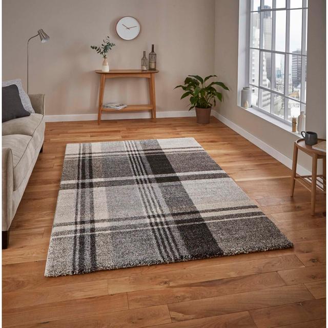 Glendale Tufted Beige/Black Rug Union Rustic Rug Size: Rectangle 120 x 170cm on Productcaster.