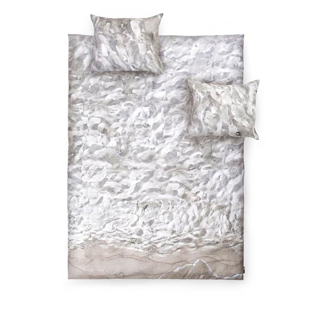 Hayka Beige 100% Cotton 218 TC Duvet Cover Set foonka Size: Super King Duvet Cover + 2 Pillowcases (50x90) on Productcaster.