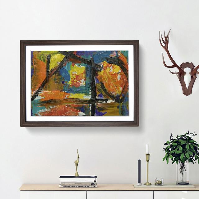 Abstract Art Painting Vol.151 by S.Johnson - Picture Frame Painting Print East Urban Home Frame Option: Walnut Framed, Size: 36cm H x 48cm W x 2cm D on Productcaster.