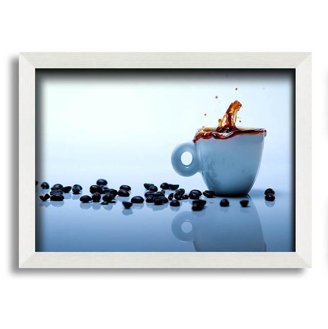 Coffee Bean Splash - Single Picture Frame Art Prints Latitude Run Size: 59.7cm H x 84.1cm W on Productcaster.