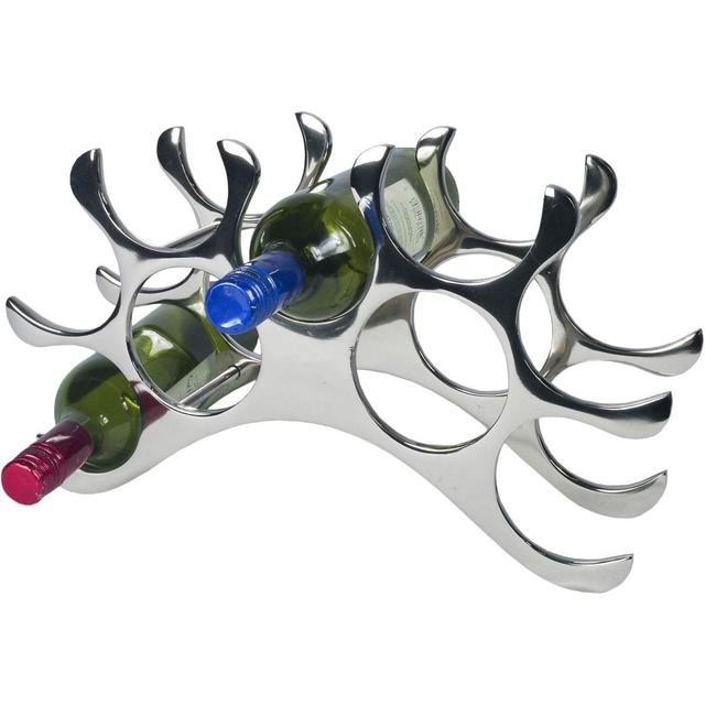 39cm Wide 9 Bottle Aluminium Wine Rack Nickel Plated Finish Bottle Holder Ivy Bronx on Productcaster.