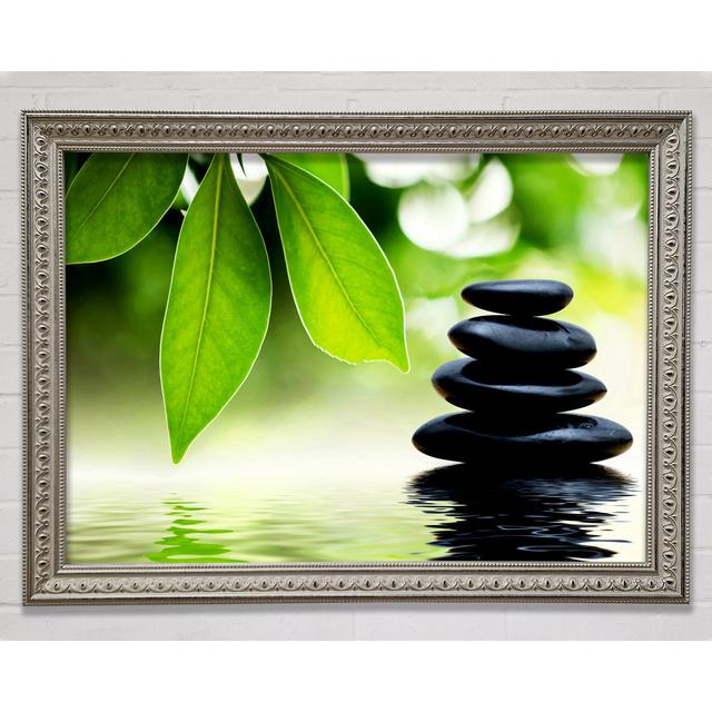 Tranquil Water Stones - Single Picture Frame Art Prints Bright Star Size: 42cm H x 59.7cm W on Productcaster.