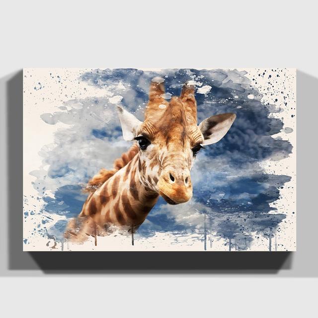 'Giraffe 2' Painting on Canvas East Urban Home Size: 40cm H x 60cm W on Productcaster.