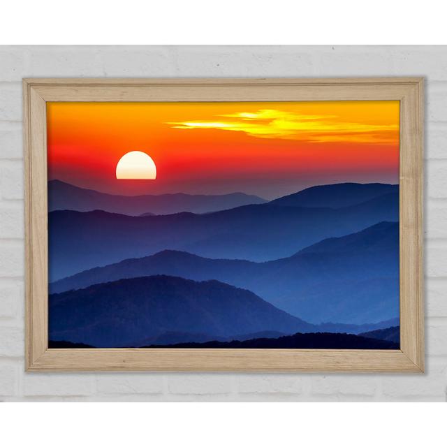 Sunset Mountain Blues - Print Alpen Home Size: 21cm H x 29.7cm W x 1.5cm D on Productcaster.