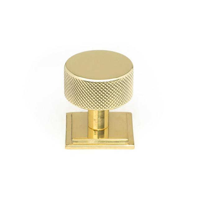 32mm Square Knob From The Anvil Finish: Polished Brass on Productcaster.