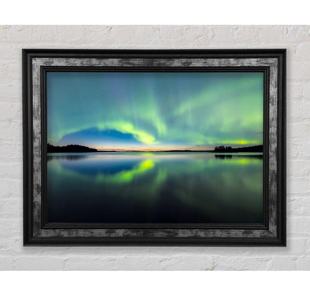 Northern Light Halo Framed Print Bright Star Size: 84.1cm H x 142.2cm W x 8cm D on Productcaster.