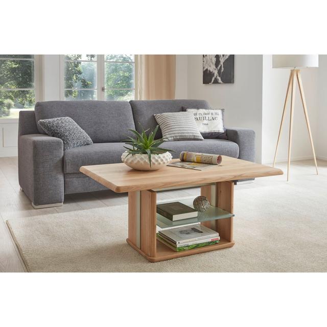 Ikbale Solid Wood Lift Top Floor Shelf Coffee Table with Storage Ebern Designs Colour: Brown on Productcaster.