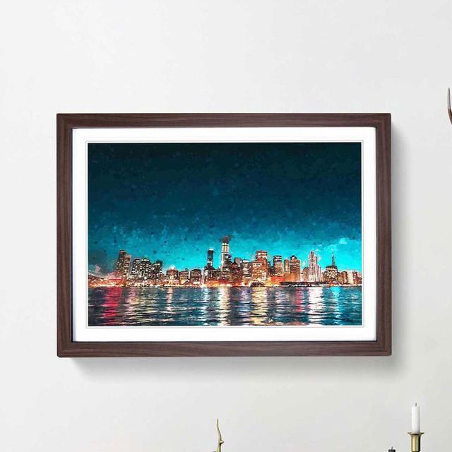 Reflection of the San Francisco Skyline - Picture Frame Painting Print East Urban Home Frame Option: Walnut Framed, Size: 62cm H x 87cm W x 2cm D on Productcaster.