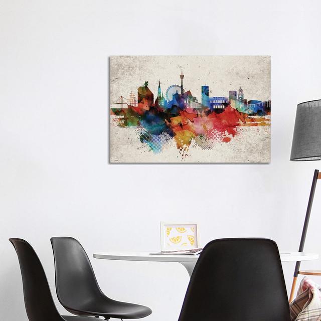 Gothenburg Abstract Skyline Brayden Studio Size: 66.04cm H x 101.6cm W x 3.81cm D on Productcaster.