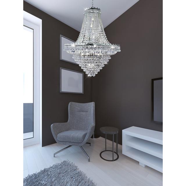 Brynn 19-Light 10cm Empire Chandelier Mercer41 Finish: Chrome on Productcaster.