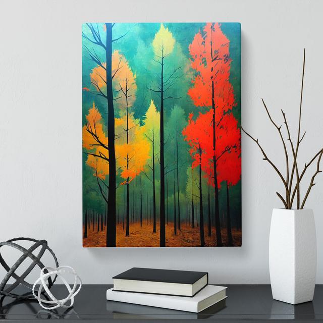 CAN-V0523-999X Forest Graffiti - Wrapped Canvas Print Alpen Home Size: 50cm H x 35cm W x 3cm D on Productcaster.