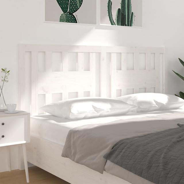 Messinger Solid Wood Headboard Alpen Home Size: 206 x 100 cm, Colour: White on Productcaster.