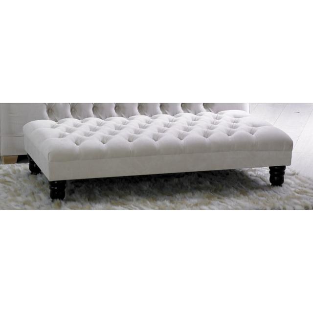 101cm Wide Tufted Rectangle Solid Colour Ottoman FunkyBedz Upholstery Colour: Silver Crush on Productcaster.