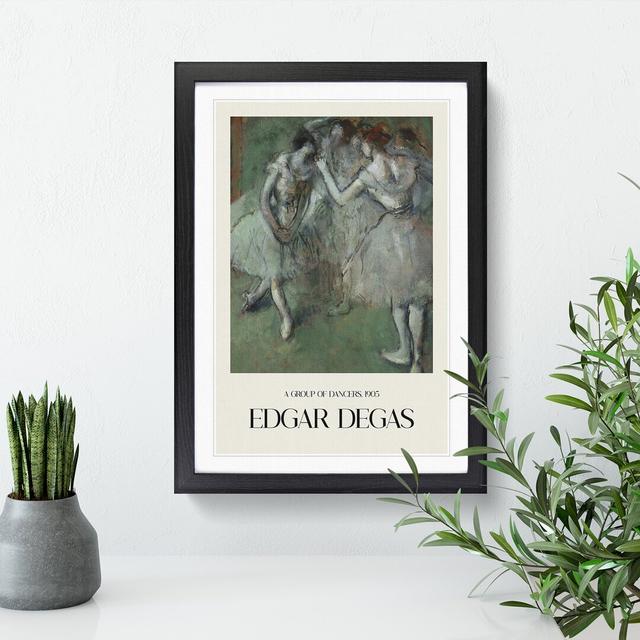 A Group of Ballet Ballerina Dancers by Edgar Degas - Picture Frame Painting East Urban Home Frame Option: Black Framed, Size: 65cm H x 48cm W x 2cm D on Productcaster.