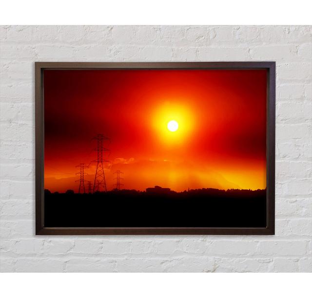 Mist Of The Red Sun Framed Print Bright Star Size: 59.7cm H x 84.1cm W on Productcaster.