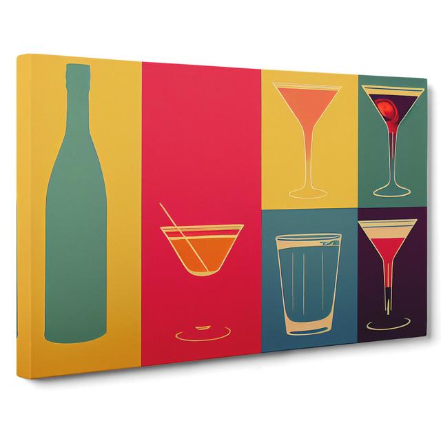 Retro Cocktail Art Vol.2 - Wrapped Canvas Painting 17 Stories Size: 40cm H x 60cm W x 3cm D on Productcaster.