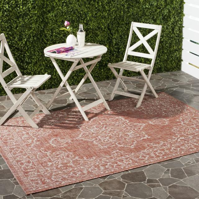 Kori Hooked Terracotta/Beige Indoor/Outdoor Rug Bloomsbury Market Rug Size: Rectangle 160 x 230cm on Productcaster.