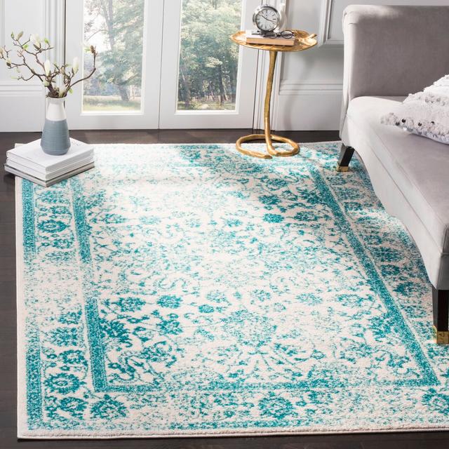 Stromsburg Power Loom Ivory/Teal Rug Latitude Vive Rug Size: Rectangle 200 x 300cm on Productcaster.