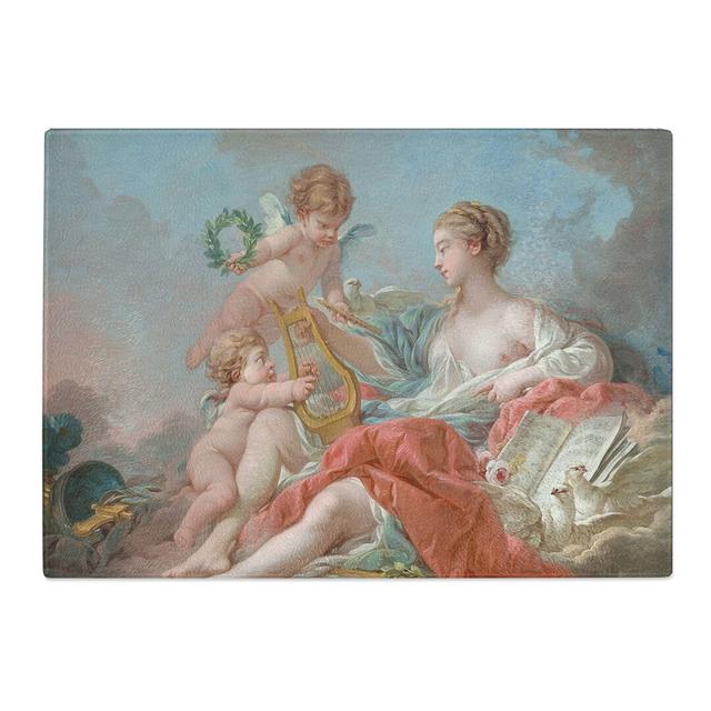 Allegory of Music by Francois Boucher Chopping Board East Urban Home Size: 0.4cm H x 20cm W x 28.5cm L on Productcaster.