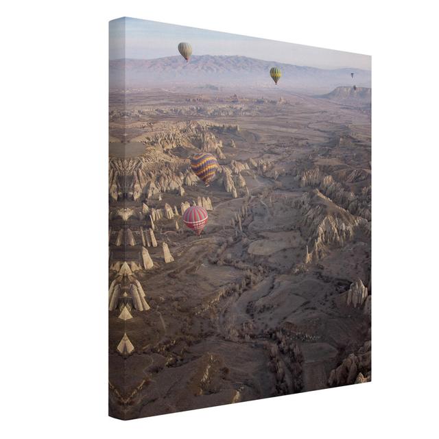 Hot Air Balloons Over Anatolia - Wrapped Canvas Graphic Art Union Rustic Size: 80cm H x 60cm W, Format: 330g/m² recycled canvas on Productcaster.