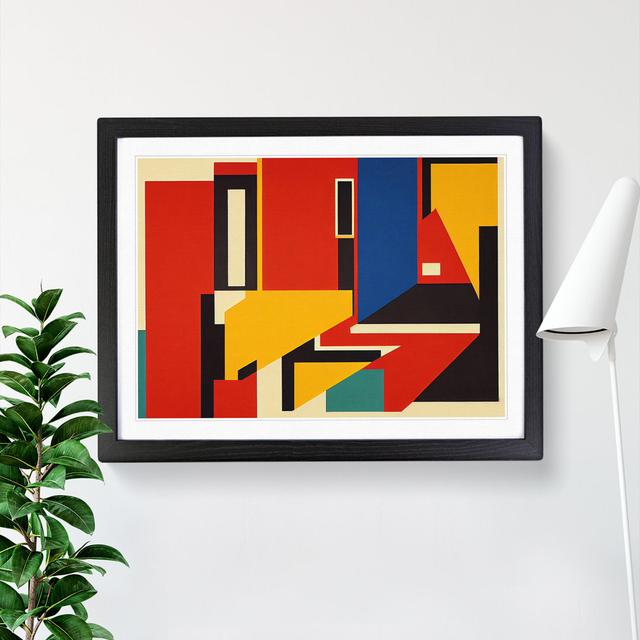 Bauhaus Vol.1 Abstract - Single Picture Frame Print Metro Lane Size: 25cm H x 34cm W x 2cm D, Frame Colour: Black on Productcaster.