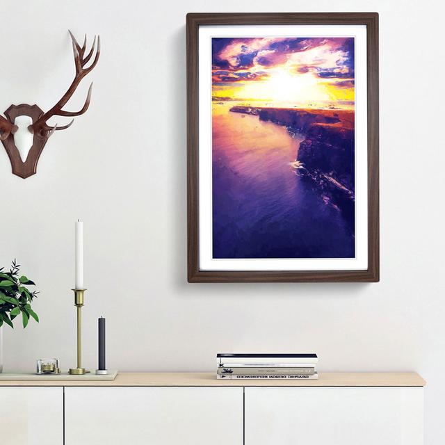 Sunset - Picture Frame Graphic Art Print East Urban Home Frame Option: Walnut Framed, Size: 48cm H x 36cm W x 2cm D on Productcaster.